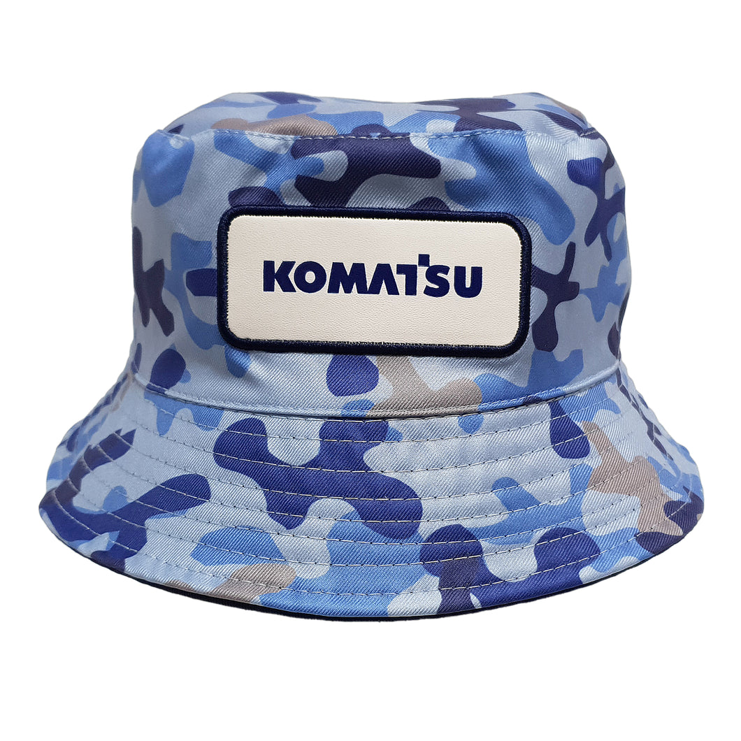 KOMATSU KIDS BLUE REVERSABLE BUCKET HAT